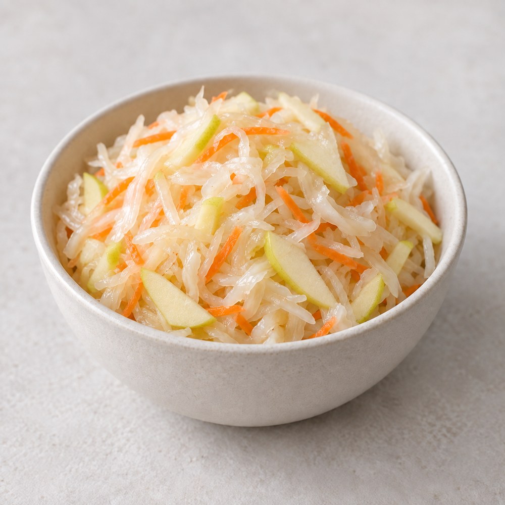 Квашеная капуста с яблоком